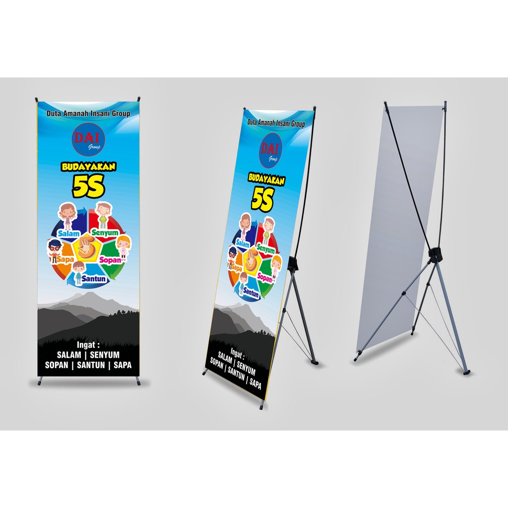 x-banner-5s komplit rangka