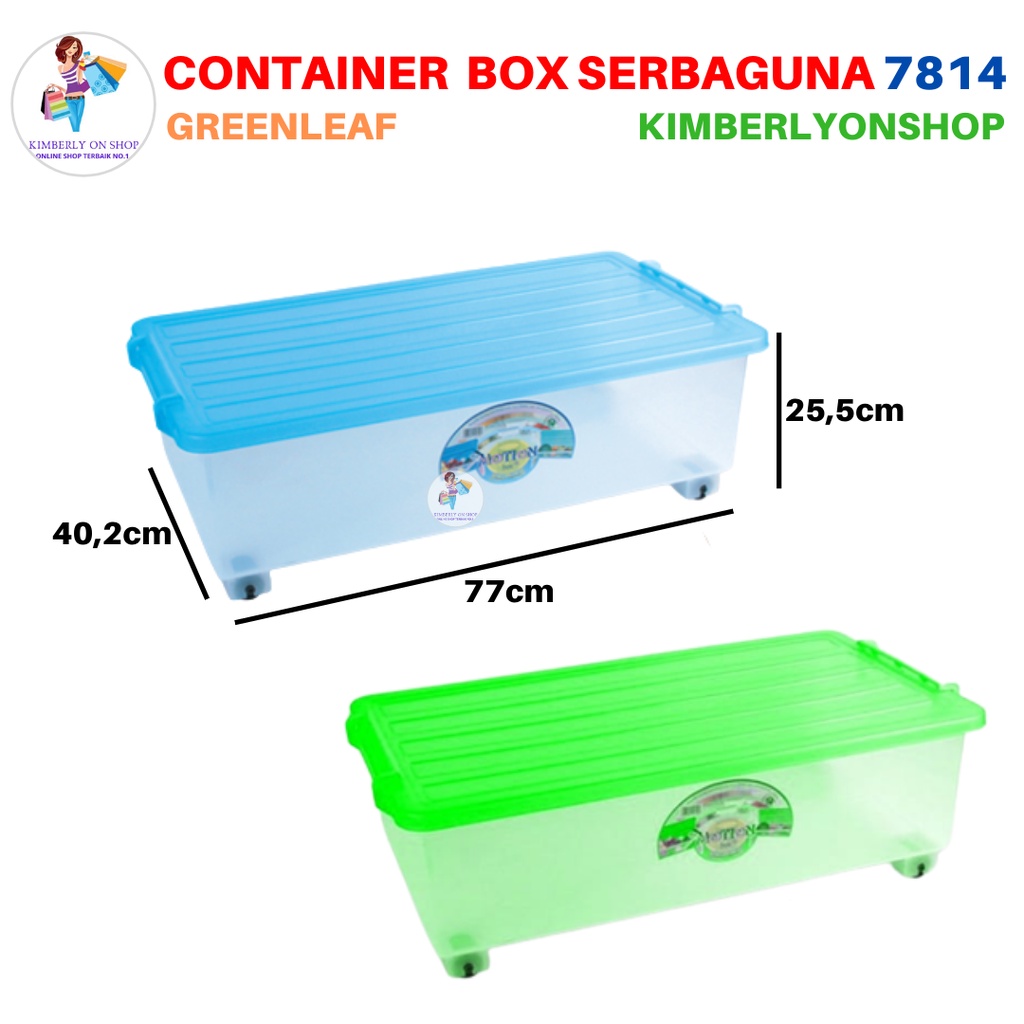 Container Motion Box Tempat Penyimpan 44 Liter 7814 Green Leaf