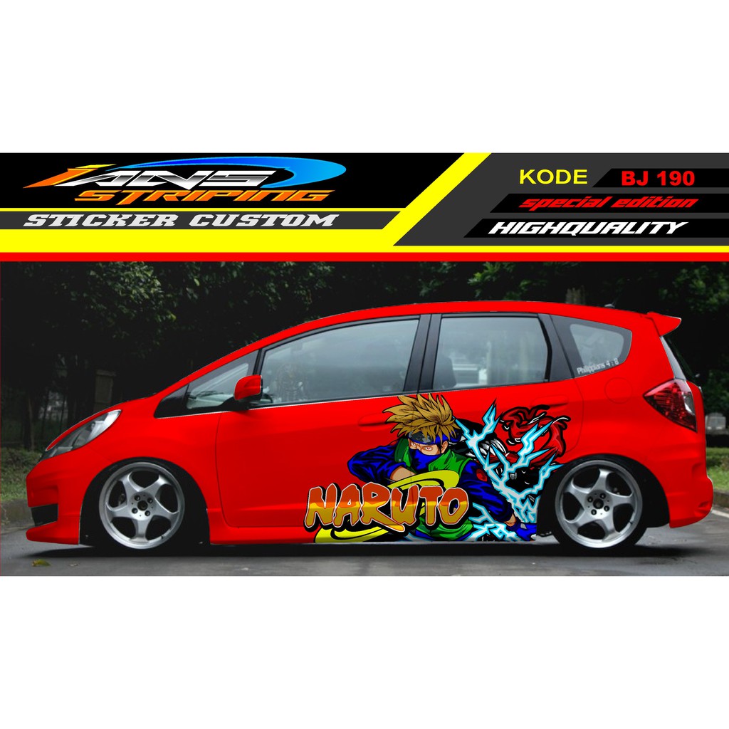 STICKER MOBIL HONDA JAZZ / DECAL STICKER MOBIL HONDA JAZZ , BRIO AGYA / STICKER MOBIL