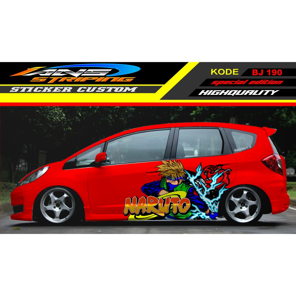 STICKER MOBIL HONDA JAZZ / DECAL STICKER MOBIL HONDA JAZZ , BRIO AGYA / STICKER MOBIL