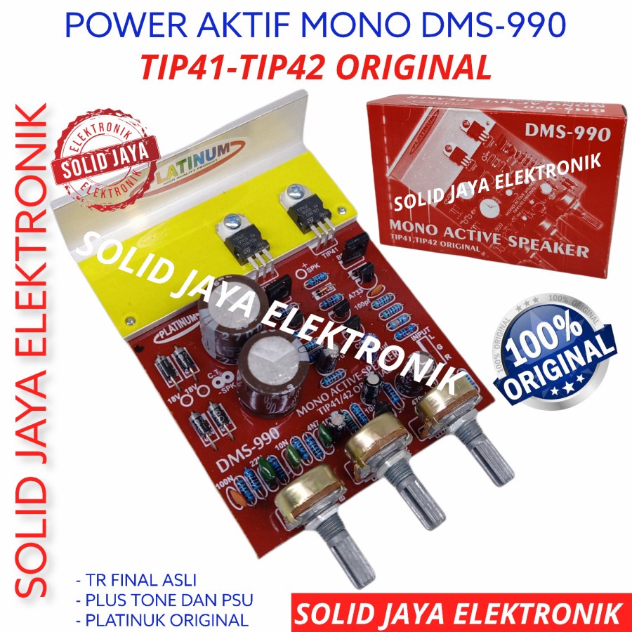 KIT POWER AKTIF SUBWOOFER DMS990 SUB WOOFER SUBWOFER LOW BASS DMS-990 DMS 990 ACTIVE AMPLIFIER AMPLI SUB BAS MONO PLATINUM ASLI ORI ORIGINAL