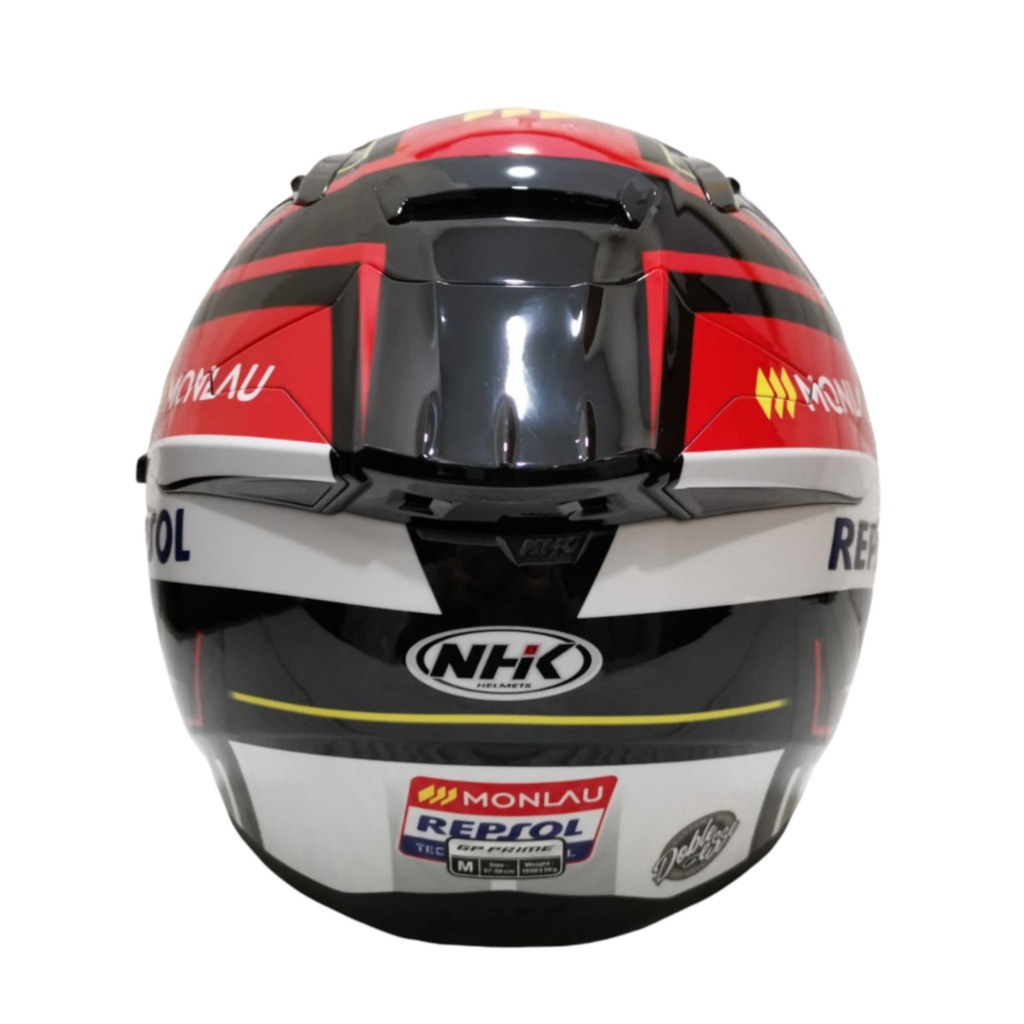 HELM NHK FULL FACE NHK GP PRIME MOTIF MONLAU BLACK RED