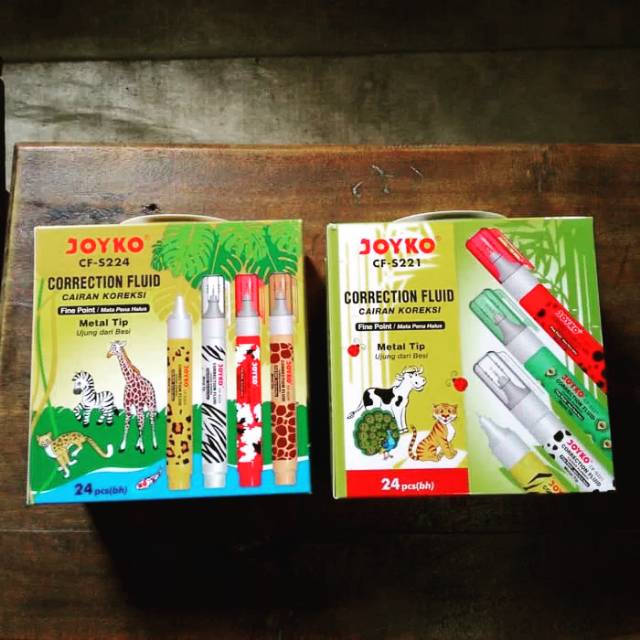 

Stipo Cair / Tip-x / Tip-ex / Correction Fluid Joyko Animal Cf-S221 Cf-S224