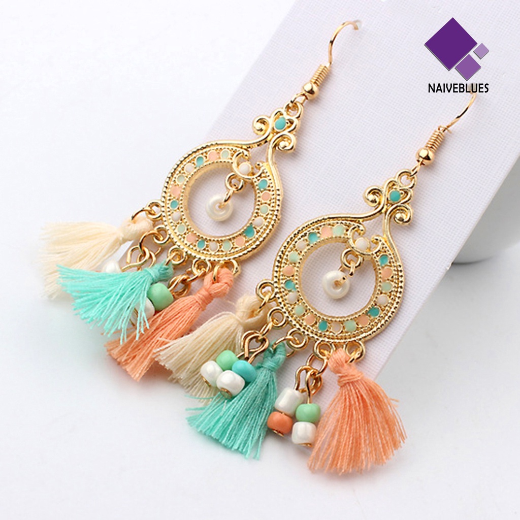 Anting Kait Juntai Bahan Alloy Gaya Bohemian Untuk Wanita