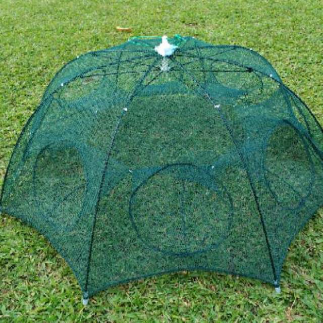 Jaring Pancing Ikan Hexagonal 8 Hole Fishing Net Trap Cage