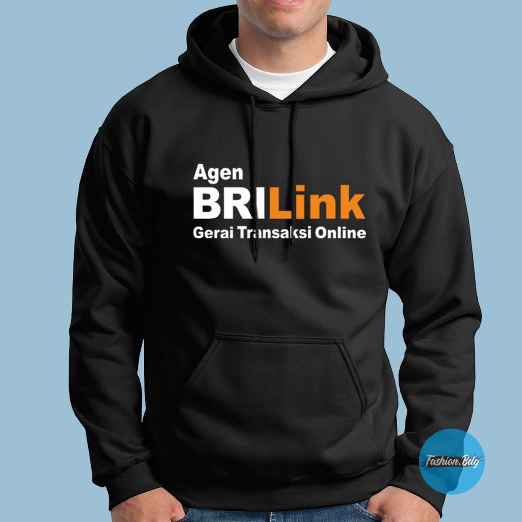 SWEATER HOODIE AGEN BRILINK BAHAN FLEECE TEBAL TERLARIS UNISEX