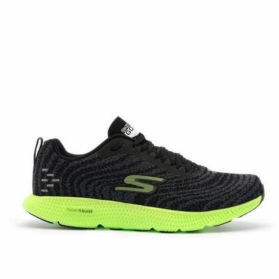 Perlengkapan Lari Skechers Gorun 7+ Men'S Running Shoes Black Lime Original