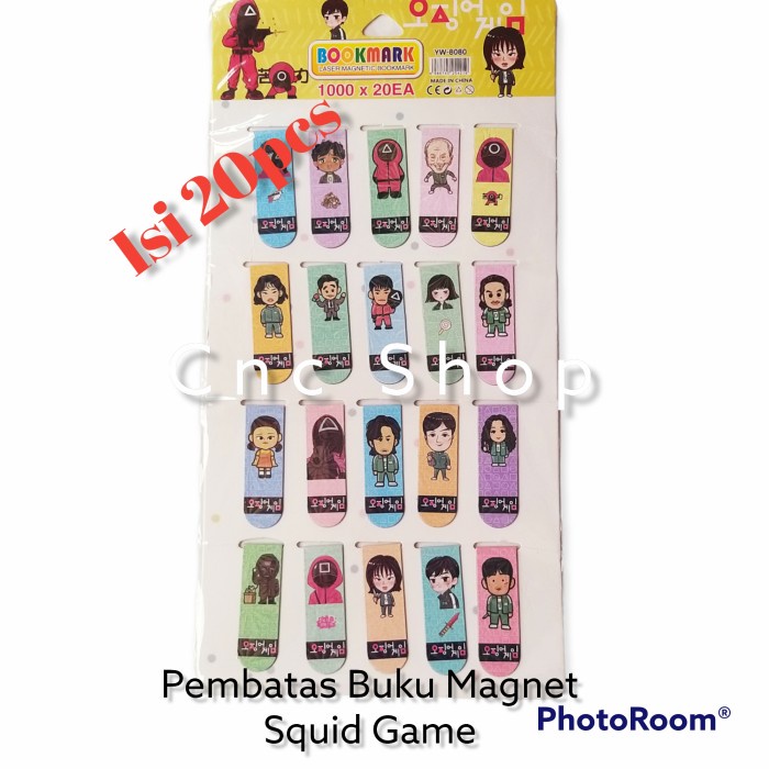 

Hadir Pembatas Buku Magnet Squid Game Isi 20Pcs Mainan Anak Murah Hemat