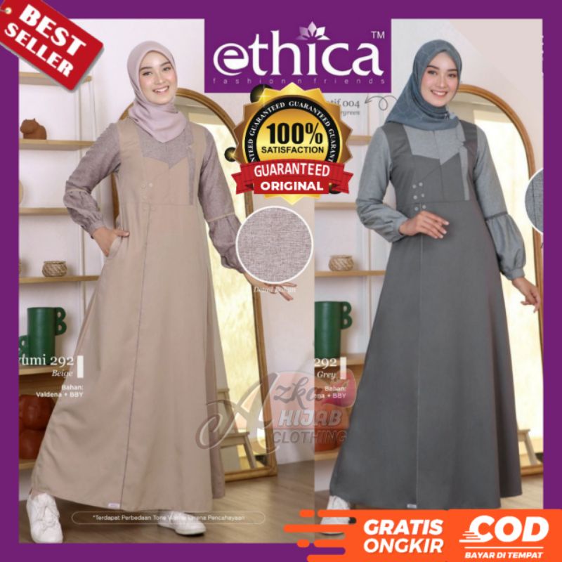 BAJU GAMIS TERBARU 2023 / GAMIS ETHICA AYUMI 292 / GAMIS MODERN / GAMIS SIMPLE ELEGAN / DRESS WANITA