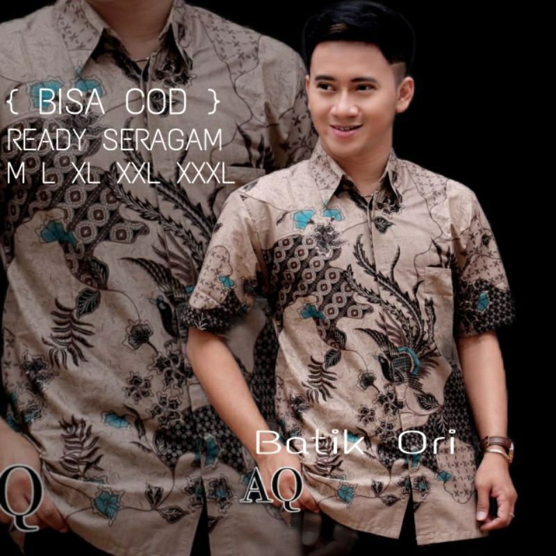 NEW ARRIVAL DISTRO BATIK PRIA BORDIR SOGAN HRB026 BATIKAF NOTOARTO BATIK IPNU-IPPNU HEM PRIA Be