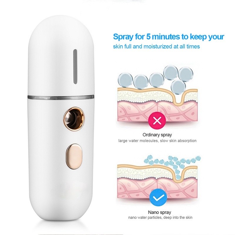 Nano Spray Portable Mist Sprayer Perawatan Wajah Pelembab Wajah Usb