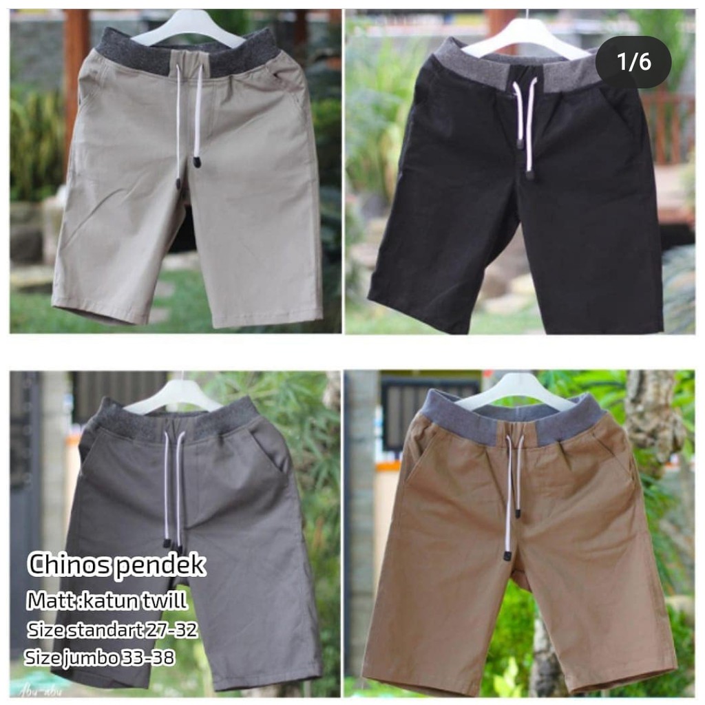 (TERMURAH) Celana chinos pendek , bahan katun twill