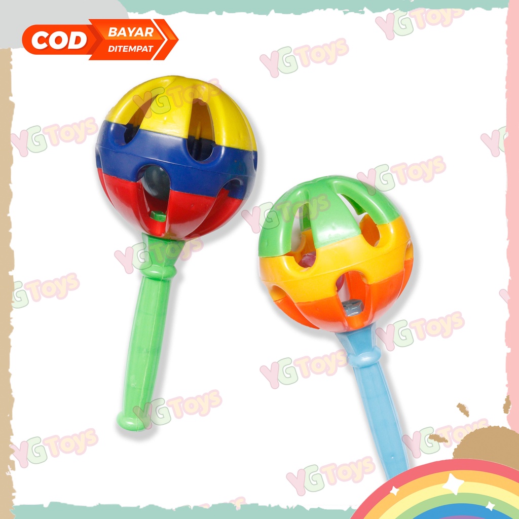 YGtoys Mainan Kerincingan Bayi Genggam Krincingan Rattle Stick Lonceng Edukasi Anak