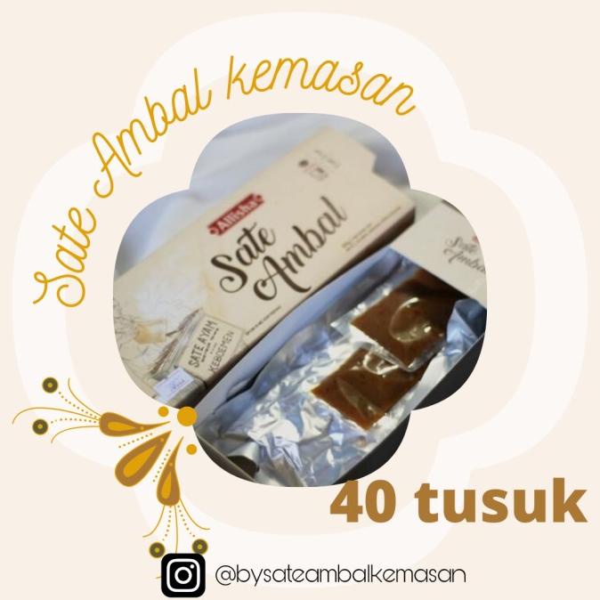 ALLISHA Sate Ambal Kemasan Isi 40 tusuk ( Ayam Kampung)