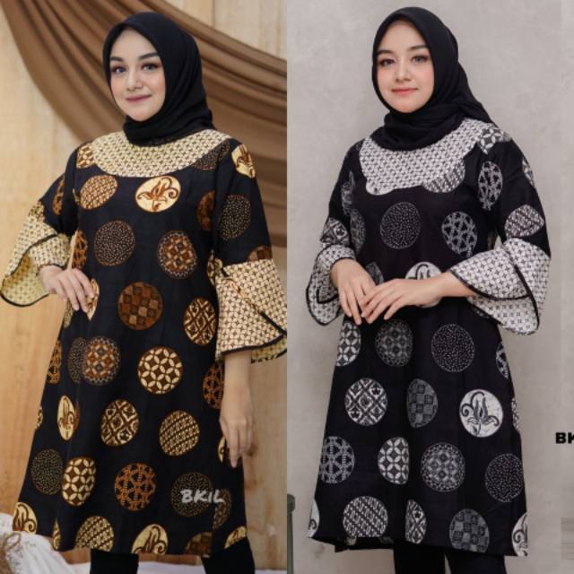  BATIK  TUNIK  SHIBORI JUMPUTAN  TERBARU size S 3L HRB026 