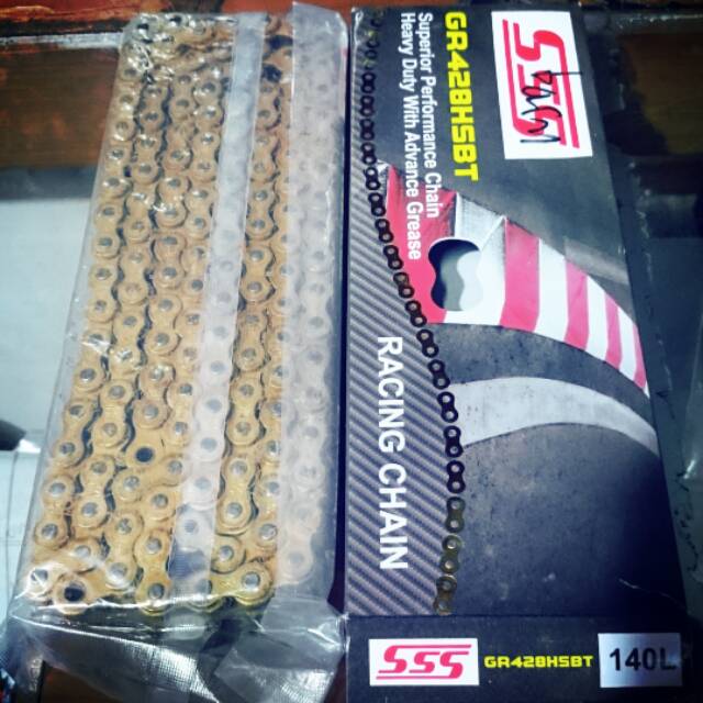 Rantai motor sss honda crf 150L kawasaki klx 150 all series gold