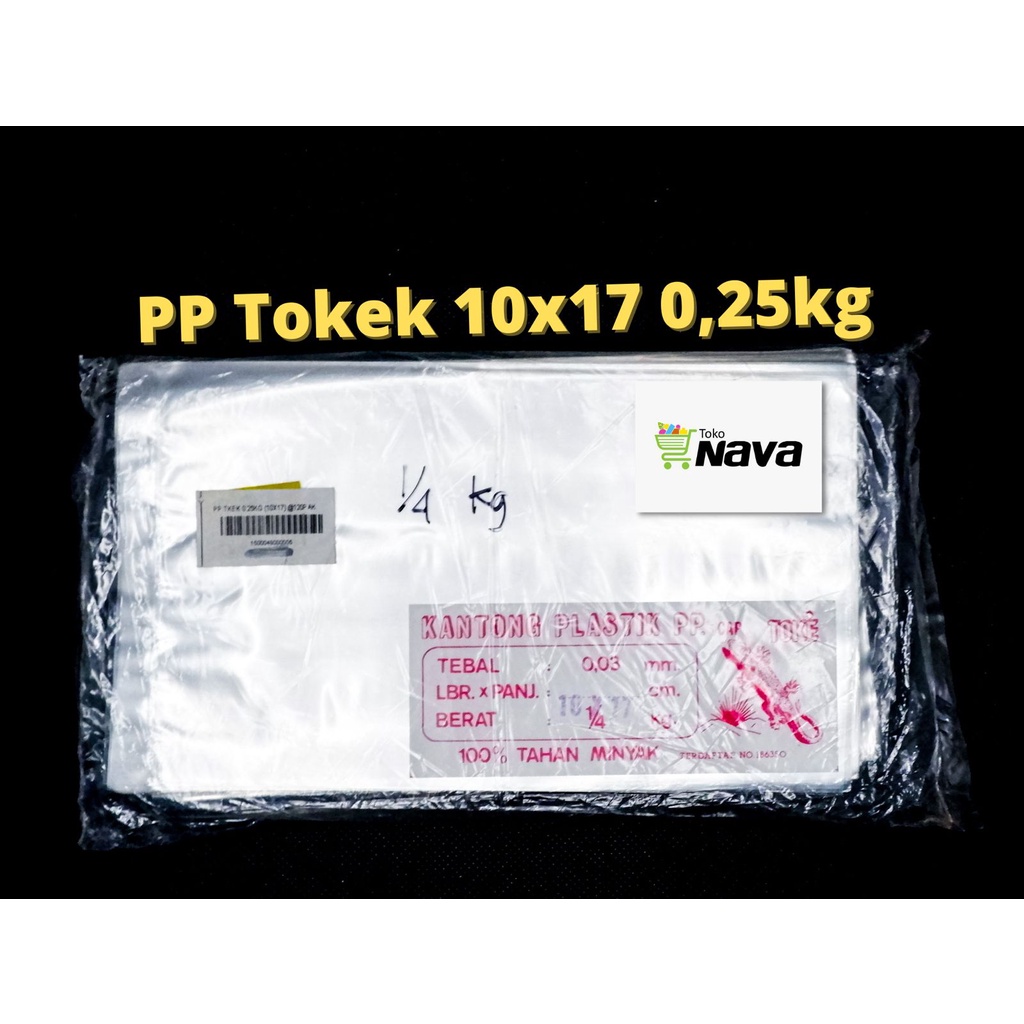 Kantong Plastik Bening PP Cap Toke 10x17 cm 0,25 kg Tebal 0.03 mm