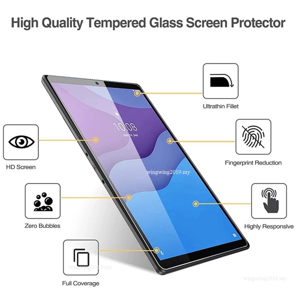 (2 Pak) Pelindung Layar Tempered Glass Untuk Lenovo Tab M10 HD (2nd Gen) 10.1 2020 TB-X306F TB-X306X