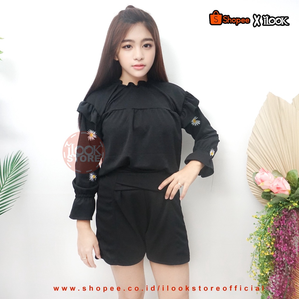 ilook | Momo Pant | Celana Pendek Momo | Celana Pendek Wanita | Celana Korean Style Bahan Crepe