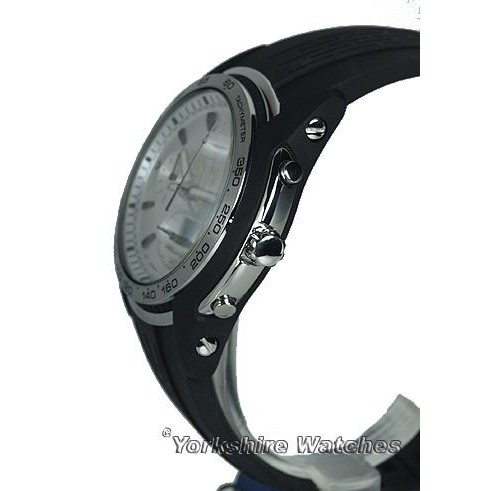 Seiko Quartz SNAB99P1 Chronograph Alarm Black Rubber | Jam Pria SNAB99