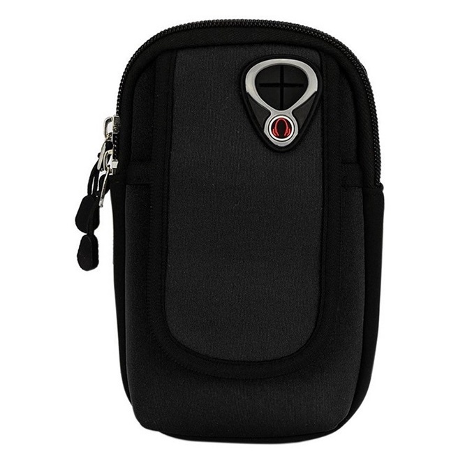 Tas Lengan Olahraga Pria Wanita Arm Band Lari Fitness Sepeda-Black