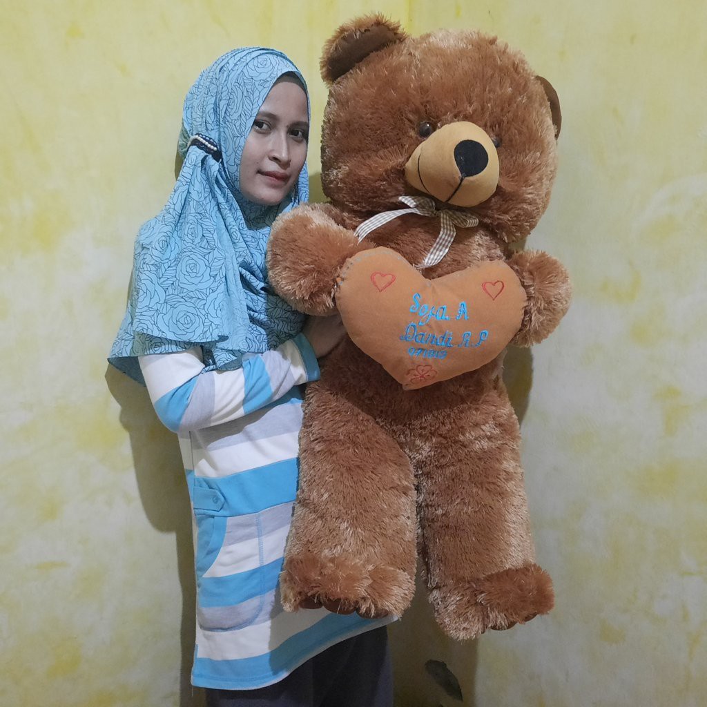 BONEKA TEDDY BEAR GIANT GRATIS UKIR NAMA ATAU CETAK PHOTO