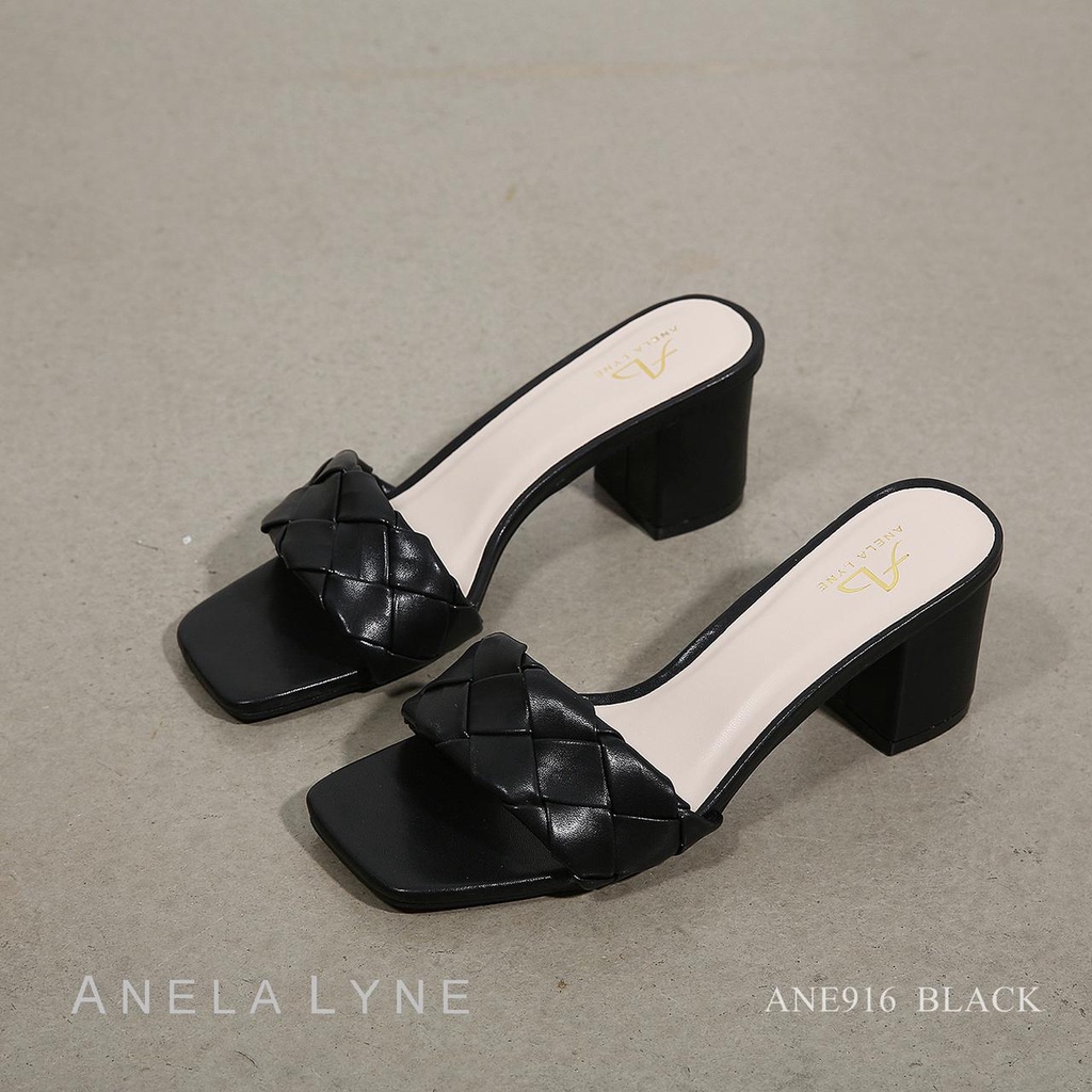 ANELA LYNE SANDAL MULES HEELS PLATFORM ONYX ANE916 ORIGINAL