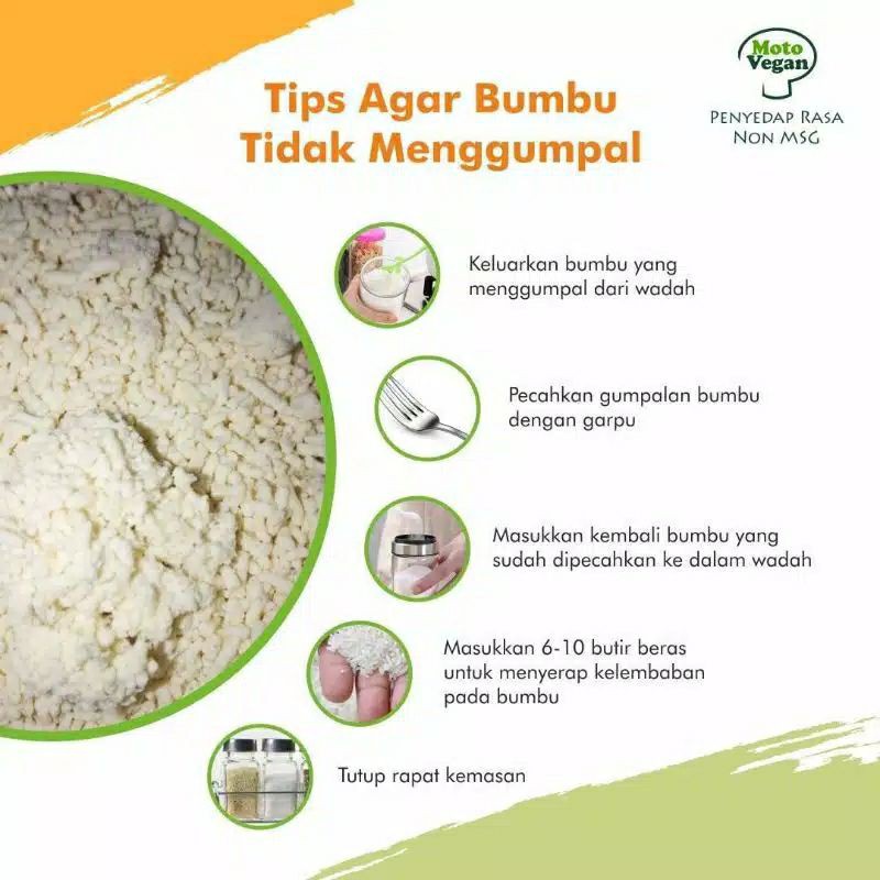 MOTO VEGAN Kaldu Jamur Non MSG Sachet 1 Pcs│ Bukan Totole