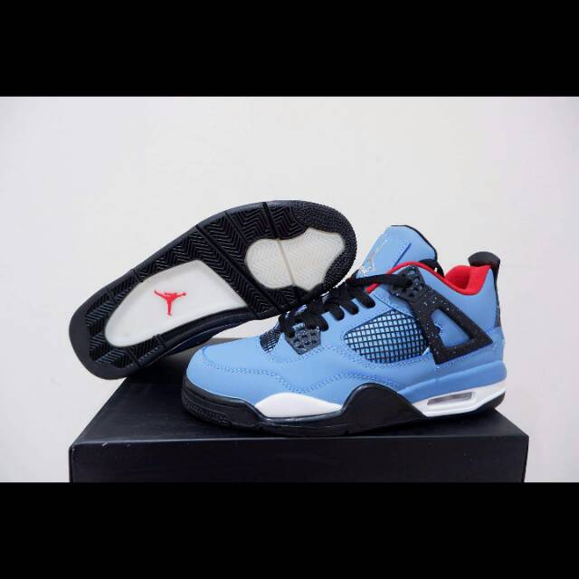 Sepatu basket jordan 4 retro cactus jack