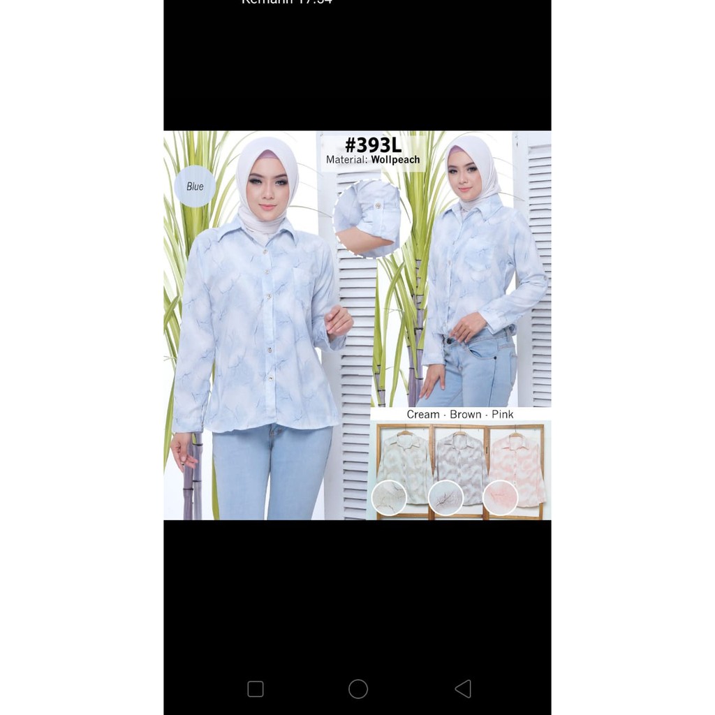 BAJU ATASAN KEMEJA WANITA WOOLPEACH