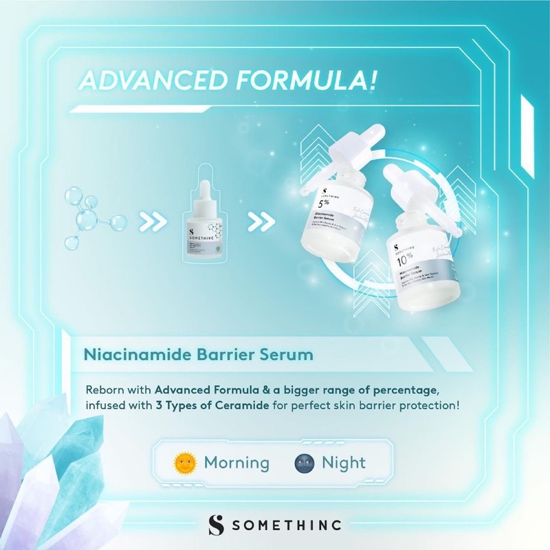 SOMETHINC Niacinamide Barrier Serum Indonesia / 5% 10% Moisture Sabi Beet Max Facial Wash Cleansing Essence Mist Toner Ampoule Eye Cream Creme Eye Gel Sunscreen Sleeping Mask Masker Moisturizer Body Scrub Lotion / Cushion Lip Tint Balm Sugar Wax Paket Oil
