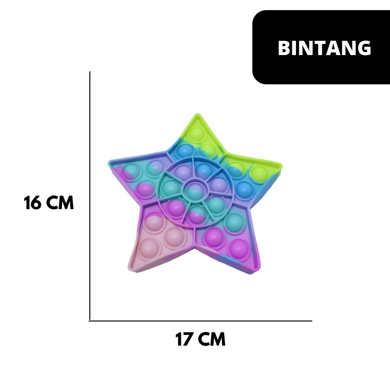 (LC) Pop It Rainbow Paddle Pop-BINTANG
