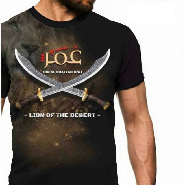 baju kaos tshirt UMAR BIN KHATAB dakwah muslim islami umakuka 3d fullprint original murah keren