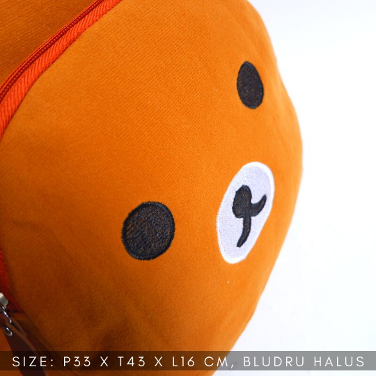 MONGGO COD SEMARANG Tas BACKPACK Ransel Rilakkuma coklat Ukuran Besar Murah Bisa Buat SEKOLAH