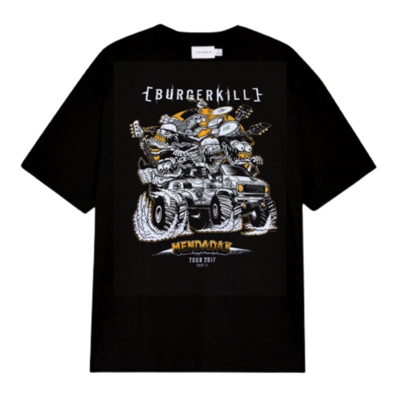 KAOS BAJU BURGERKILL MENDADAK DEWASA ANAK - TSHIRT BAND METAL ROCK MUSIK PRIA OVERSIZE HITAM PAKAIAN