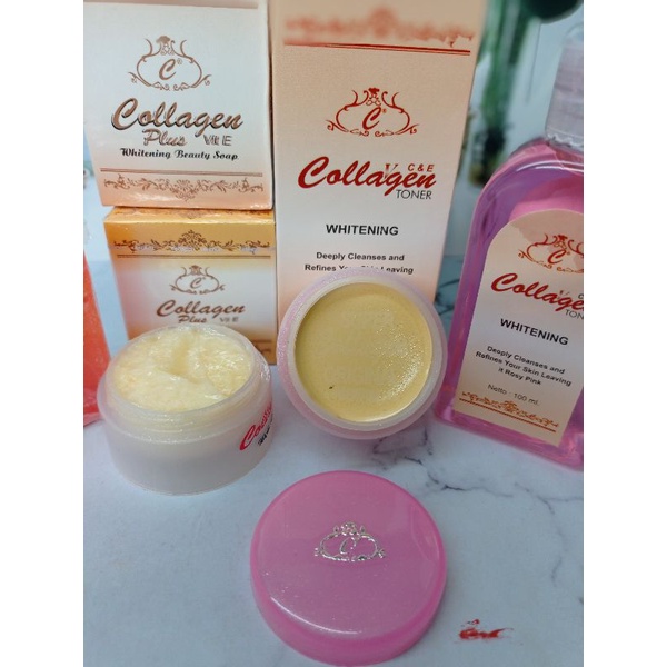 (HEMAT) PAKET CREAM  COLLAGEN 4IN1 ORIGINAL (SABUN+CREAMSIANG+MALAM+TONER)