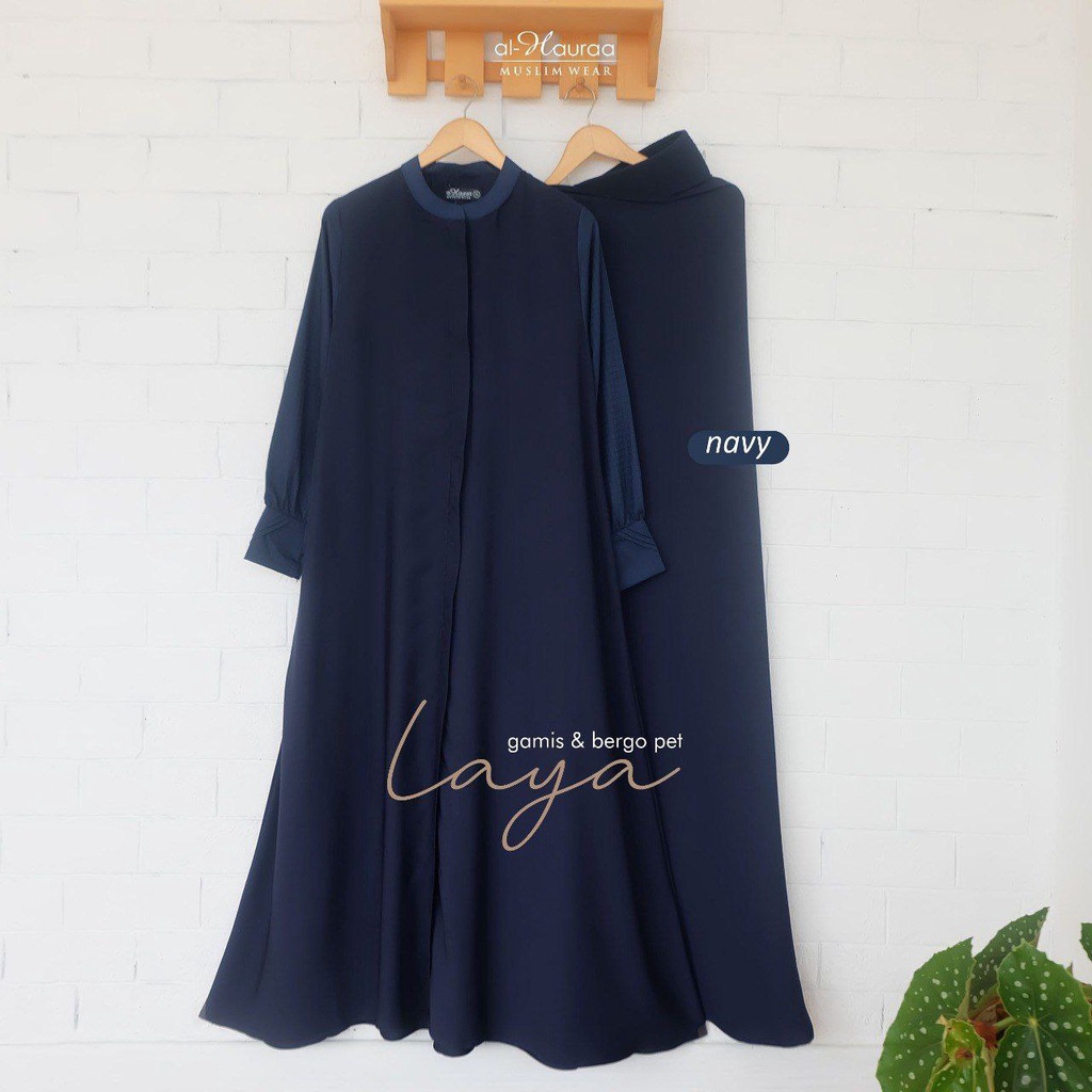 Al Hauraa - Gamis dan Bergo Laya Al Hauraa (Navy)