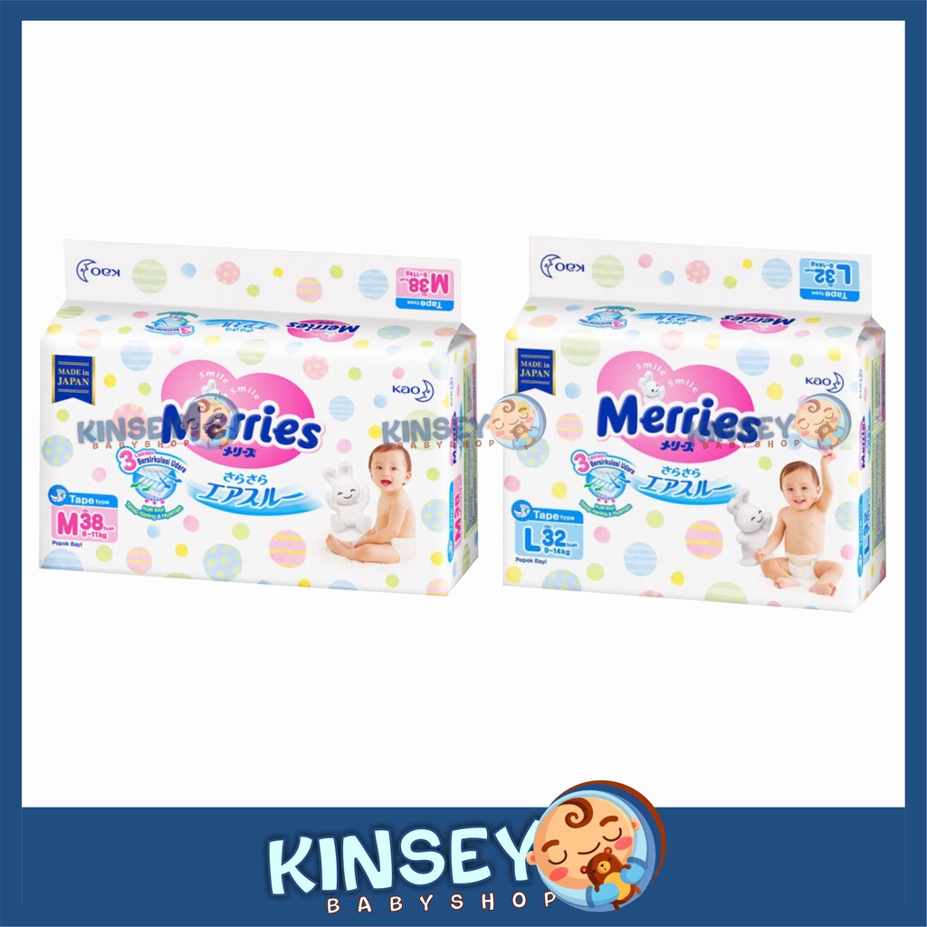 Merries Premium Tape M38 L32 Popok Bayi Perekat