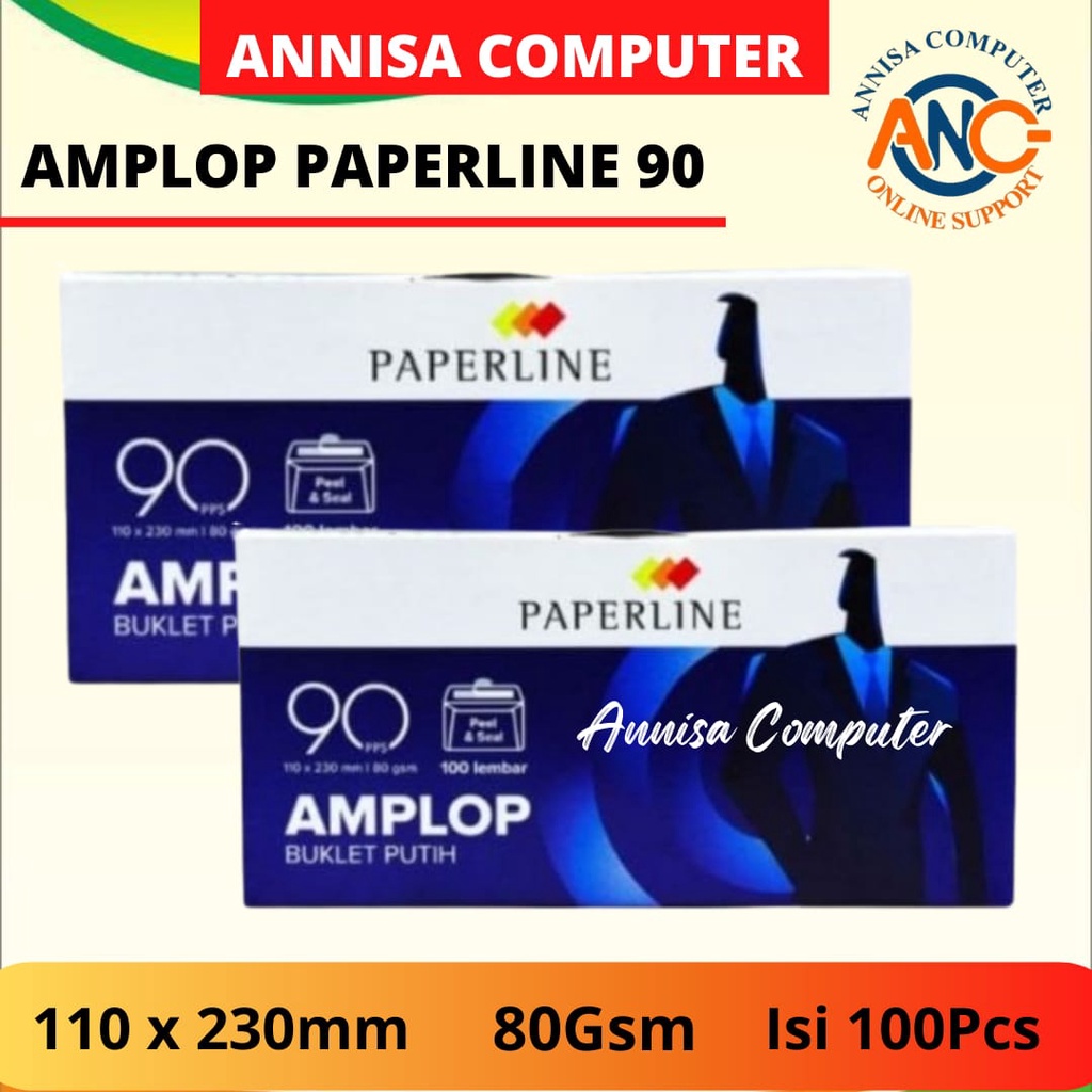 

AMPLOP UANG PAPERLINE 90 / Surat / 1 Box Isi 100 Pcs / Amplop Putih