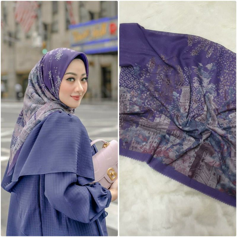 Hijab motif buttonscarves / hijab segiempat kw