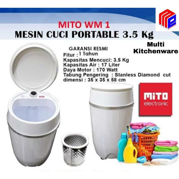 Mesin Cuci Mito 1 Tabung 3.5 Kg