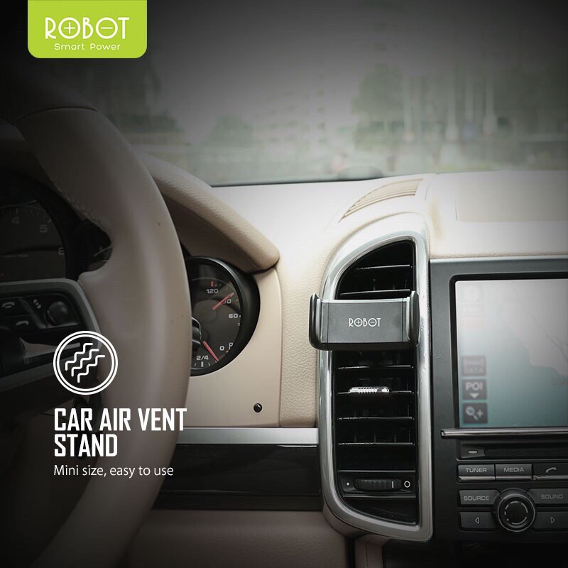 ROBOT RT-CH07 Car Air Vent Stand Holder Handphone Smartphone Android iPhone - Garansi Resmi 1 Tahun