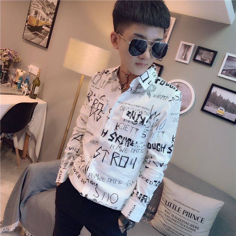 All Match Clk Show Ã® Gaya Baru 2019 Kemeja Laki Laki Versi Korea Baru Dari Tren Pria Tampan Kemeja Shopee Indonesia