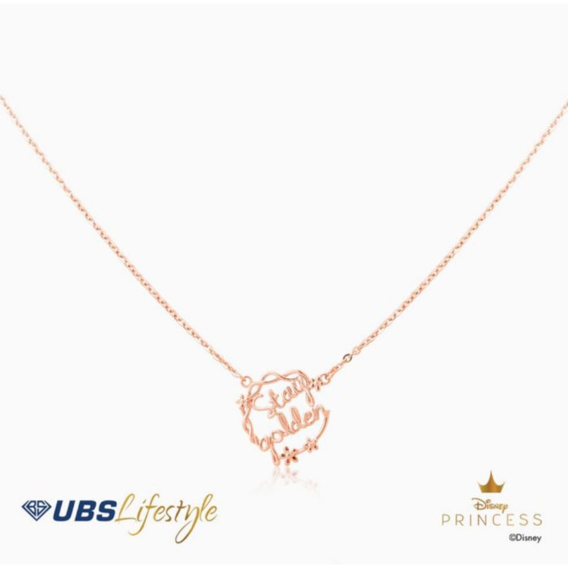 KALUNG EMAS UBS DISNEY PRINCESS RAPUNZEL - 750 ROSE GOLD - KKY0172