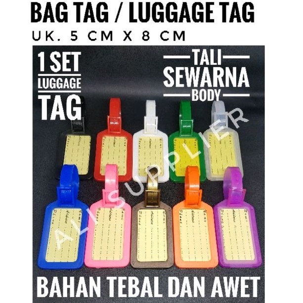 Gantungan Tas / Luggage Tag / Pengenal Tas / Bag ID / Tas ID / ID Bag Tag / Tanda pengenal tas MURAH