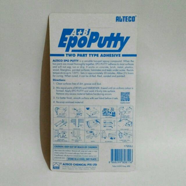 

H7Y ALTECO EPO PUTTY 100 GR / LEM DODOL SERBA GUNA - 2 PART ADHESIVE