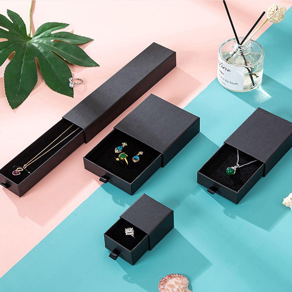 [Elegan] Kotak Perhiasan Gelang Suspensi Portabel Warna Solid Persegi Panjang Persegi Display Perhiasan