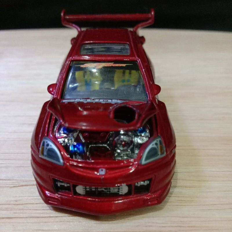 Honda Civic Si Type R 2003 Red color Muscle Machines M2 JDM no HW Mini Wide Body Machine GT TLV Mais