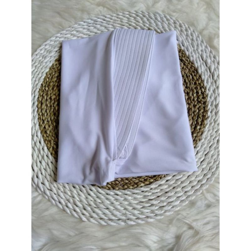 Hijab Sport instans bahan jersey premium by Calluna scarf/ Bergo instan olahraga-Putih