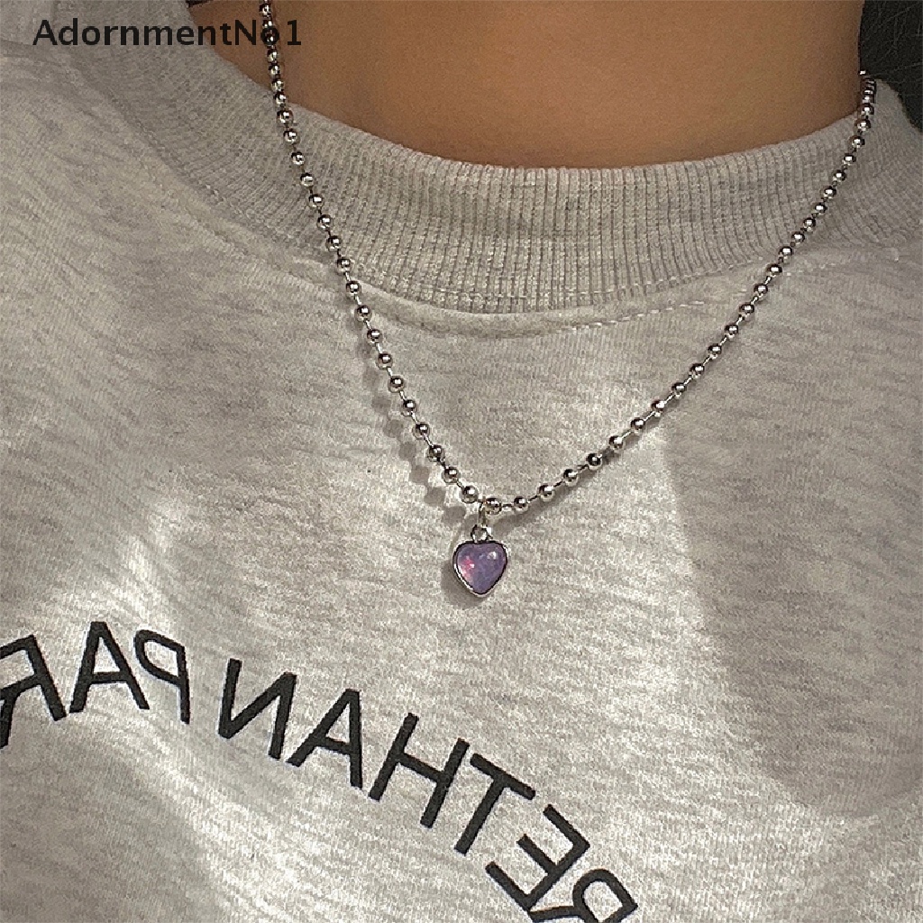 (AdornmentNo1) Kalung Rantai Dengan Liontin Hati Untuk Wanita